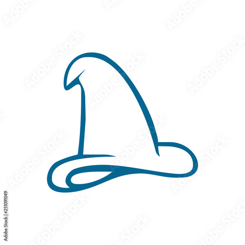 simple magician hat logo icon vector template