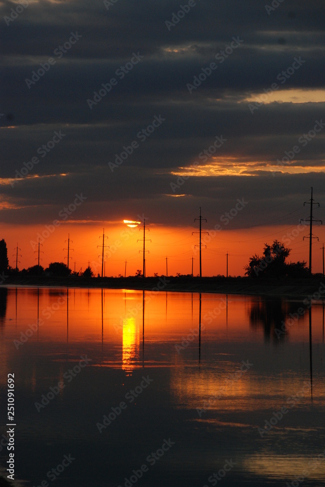 electroline along water channel