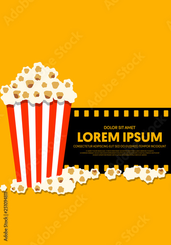 Movie and film poster design template background modern vintage retro style