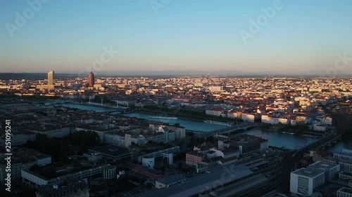 Wallpaper Mural Aerial France Lyon June 2018 Sunset 30mm 4K Inspire 2 Prores  Aerial video of downtown Lyon in France at sunset. Torontodigital.ca