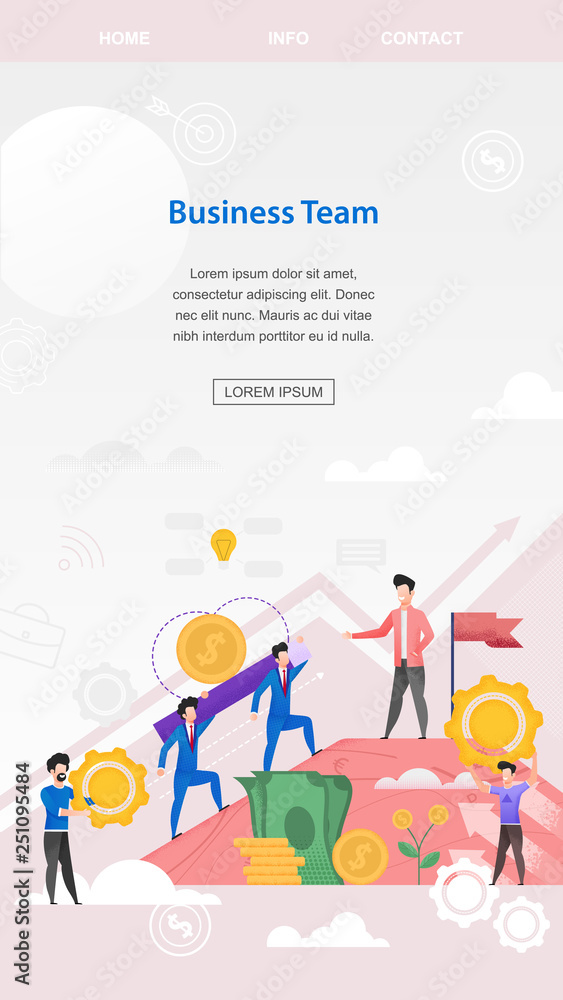 Vertical Flat Banner Business Team Management. Vertical Flat Banner Business Team Management.