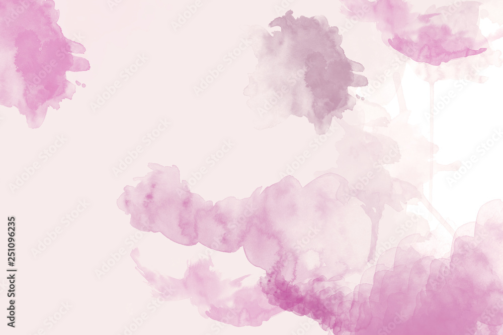 watercolor background in rose pink