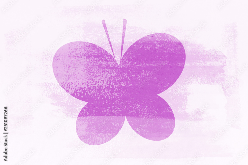 Fototapeta premium Pink Butterfly Tone Icon Texture Art Background Pattern Design Graphic
