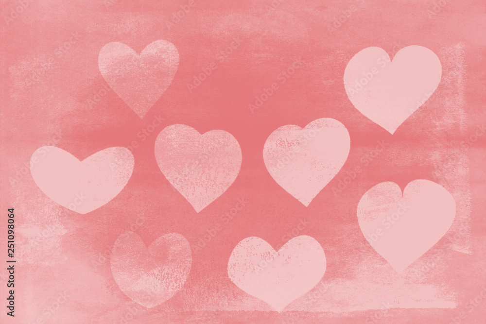Pink Hearts Tone Icon Texture Art Background Pattern Design Graphic