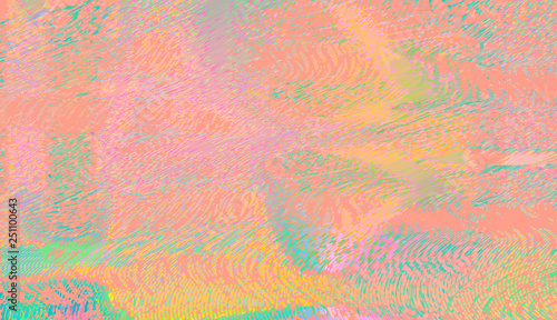 Template of a vector background with holographic neon colors with screen glitch VHS effect.  TV signal fail. Hipster style.