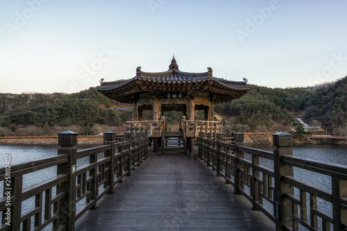woryeonggyo bridge sunset in andong