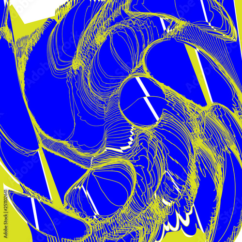 Template of a vector background with vivid neon colors with glitch effect. Hipster style.