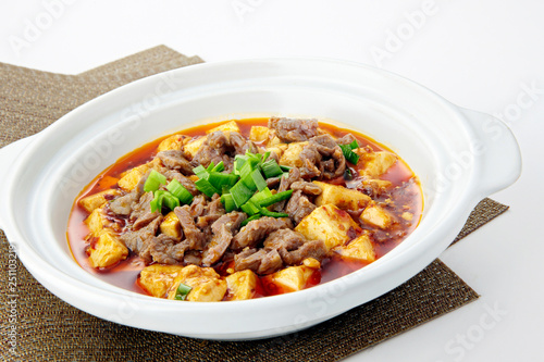 Delicious Chinese cuisine, spicy beef tofu
