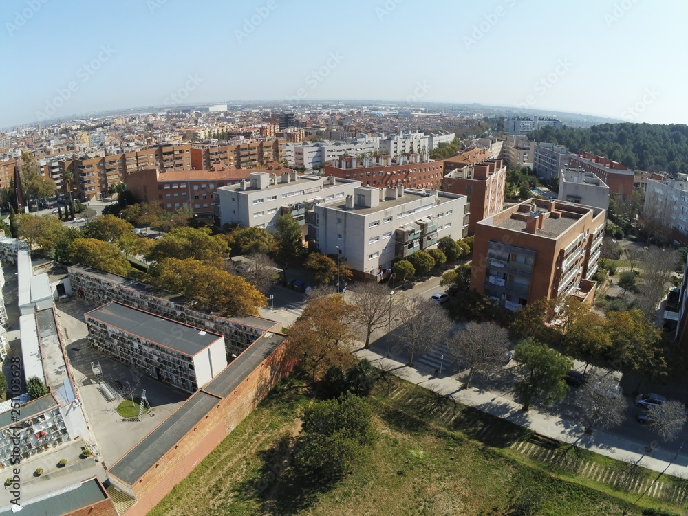 Gava. City of Barcelona. Spain. Aerial view  by Drone