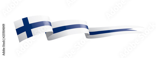 Finland flag, vector illustration on a white background