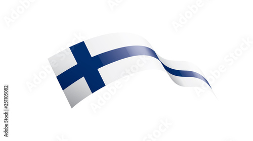 Finland flag, vector illustration on a white background