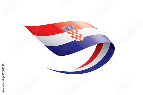 Croatia flag, vector illustration on a white background Free Download Croatia flag, vector illustration on a white background - GFXLoad
