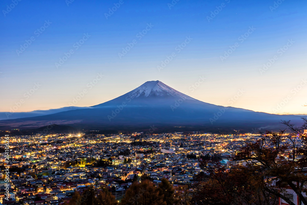 Mount Fuji, Fuji Mountain or Fujisan located on Honshu Island, is the highest mountain in Japan.