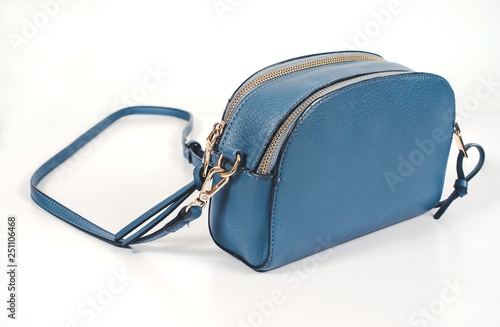 Women handbag in modern style on background.