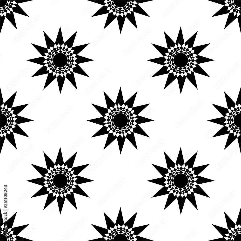 Seamless vector background. Black and white texture. Graphic modern pattern.