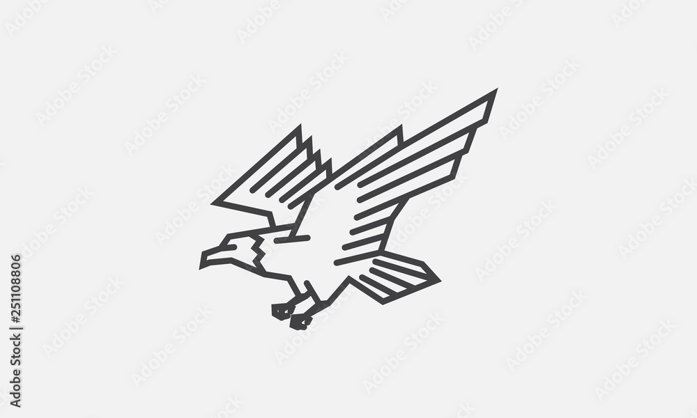 Fototapeta premium eagle logo, eagle icon, eagle head, vector, flying eagle