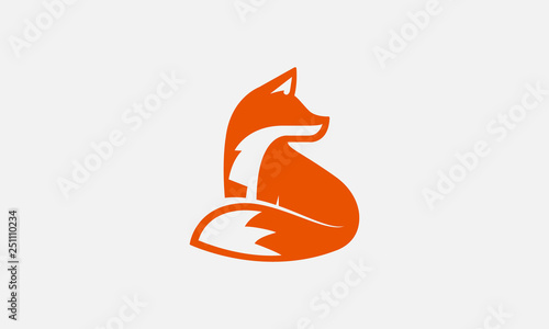 unique fox logo, fox illustration, vector photo