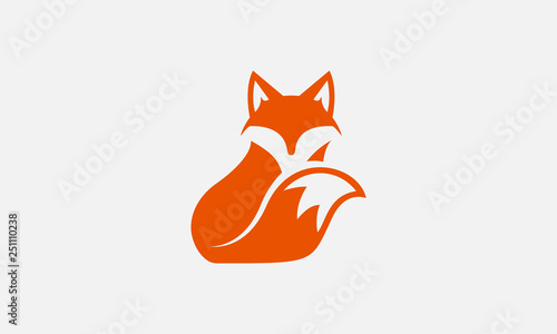 unique fox logo, fox illustration, vector