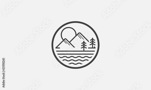 lake life logo design
