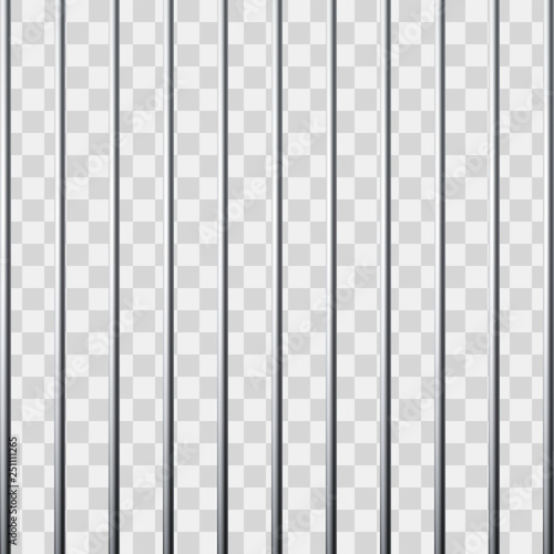 Prison grid. Metal cage. Vector illustration isolated on transparent background
