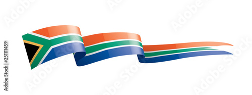 south africa flag, vector illustration on a white background