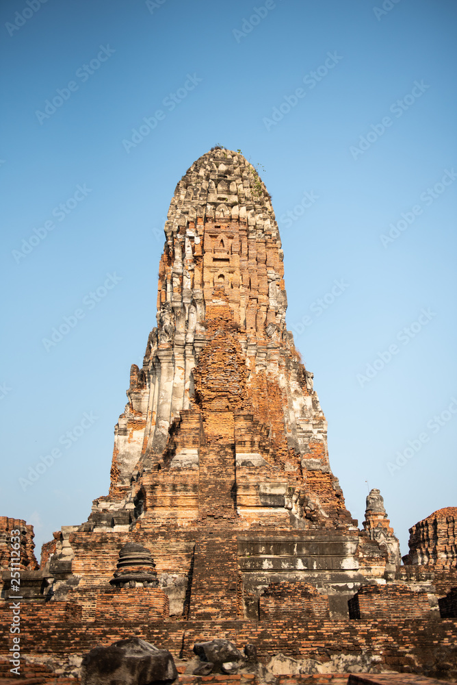 Ayutthaya Historical Park covers the ruins of the old city of Ayutthaya, Phra Nakhon Si Ayutthaya Province, Thailand