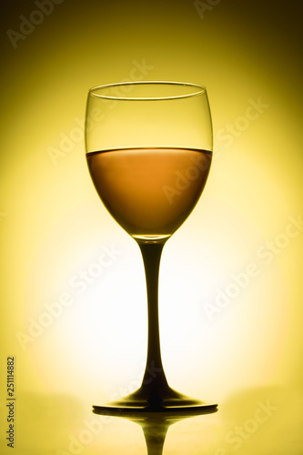 glass of white wine close-up