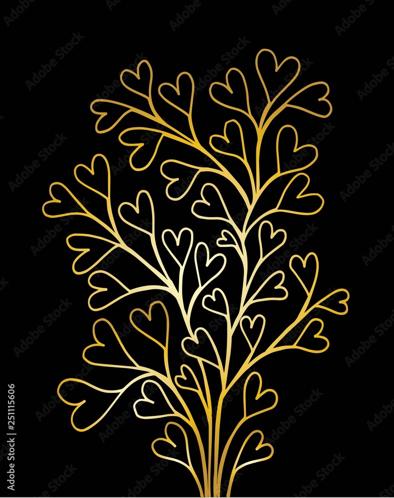 Obraz premium abstract heart tree, hand drawing for design - Vector 