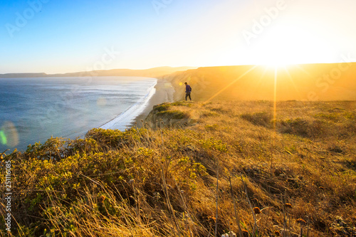 Sunset above Drakes Beach.