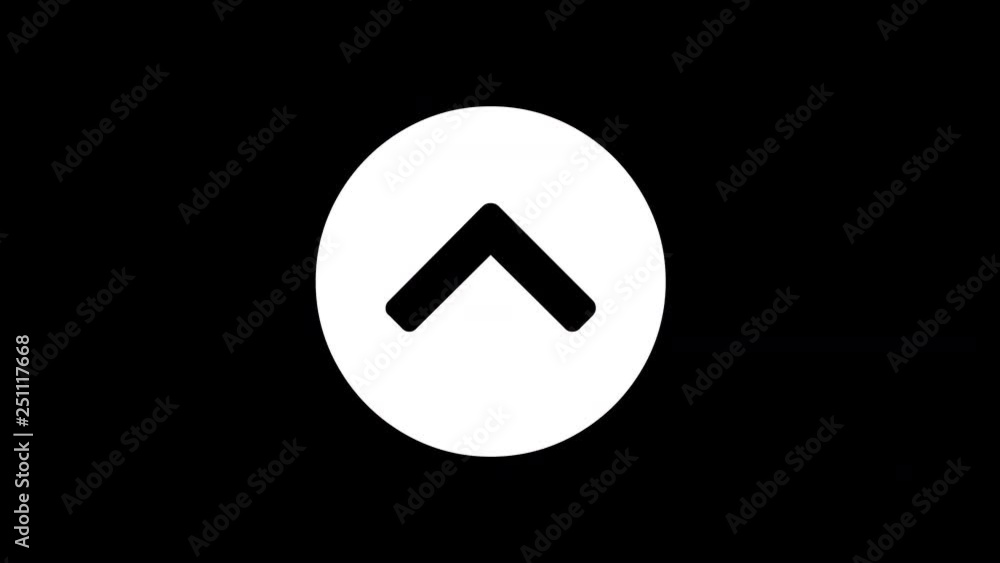 From the Glitch effect arises chevron circle up symbol. Then the TV turns off. Alpha channel Premultiplied - Matted with color black From the Glitch effect arises chevron circle up symbol. Then the TV turns off. Alpha channel Premultiplied - Matted with color black