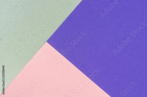 Abstract geometric paper background. fashion trend colors.Background pastel colors. Minimal concept. Flat lay, Top view. Copy space