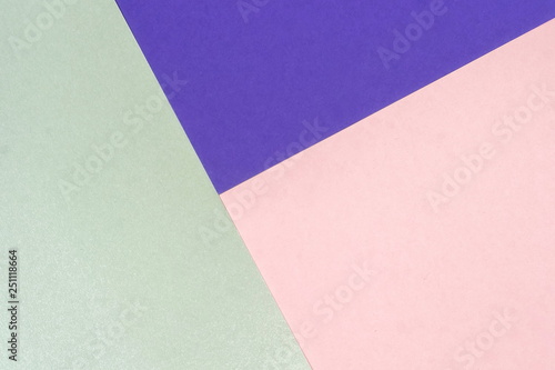 Abstract geometric paper background. fashion trend colors.Background pastel colors. Minimal concept. Flat lay, Top view. Copy space