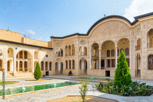 Awesome traditional courtyard of Tabatabaei Historical House © efired