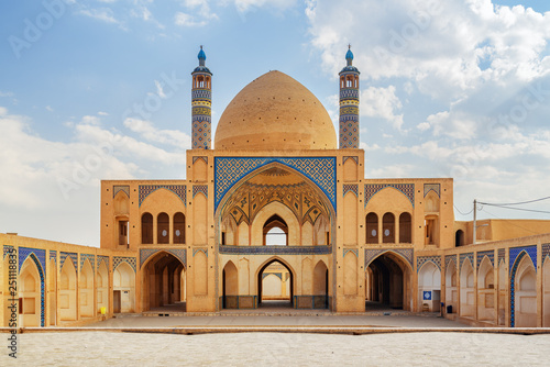 View of Agha Bozorg Mosque in Kashan, Iran