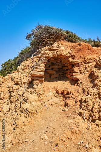 Sandstone hill cave photo
