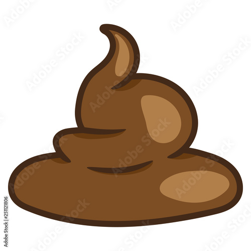 Brown poop. Vector illustration.