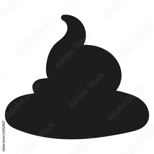 Black poop. Vector illustration.