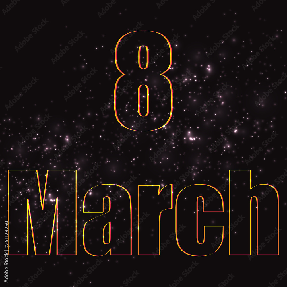 Fototapeta premium March 8. Happy Women's Day.