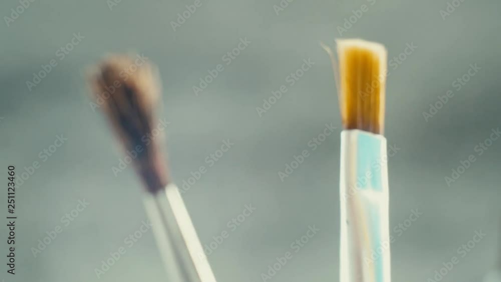 Different brushes for drawing on grey background. Different brushes for drawing on grey background.