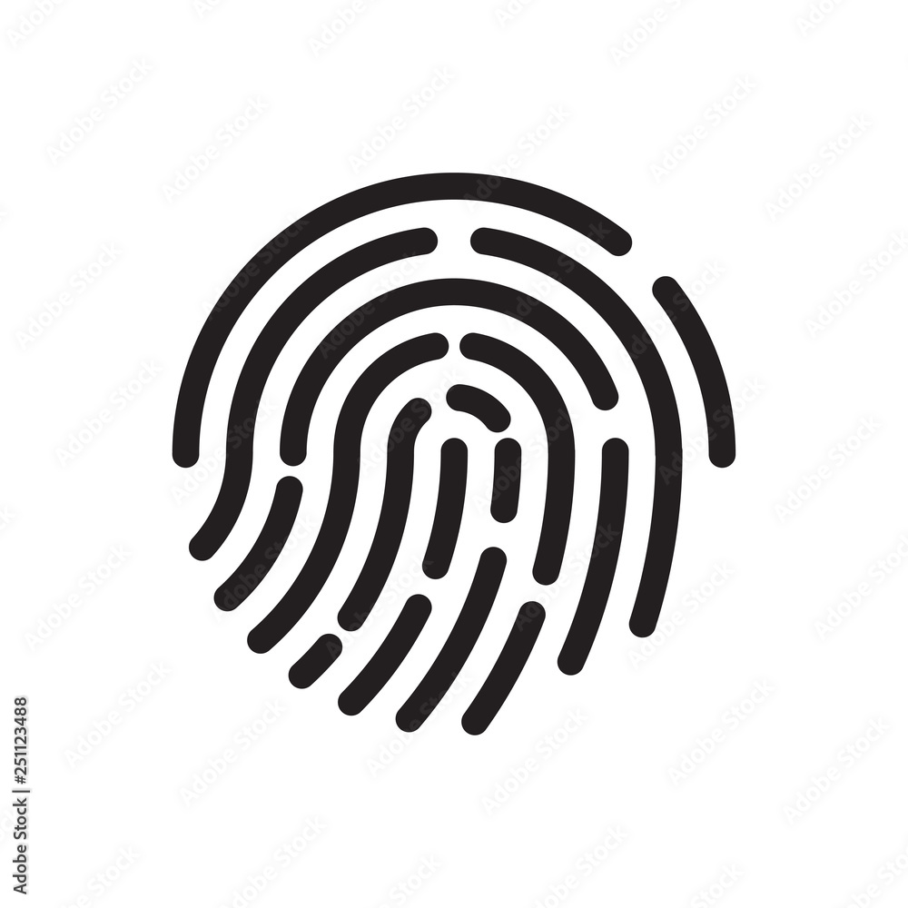Touch id. Fingerprint recognition. Vector illustration Touch id. Fingerprint recognition. Vector illustration