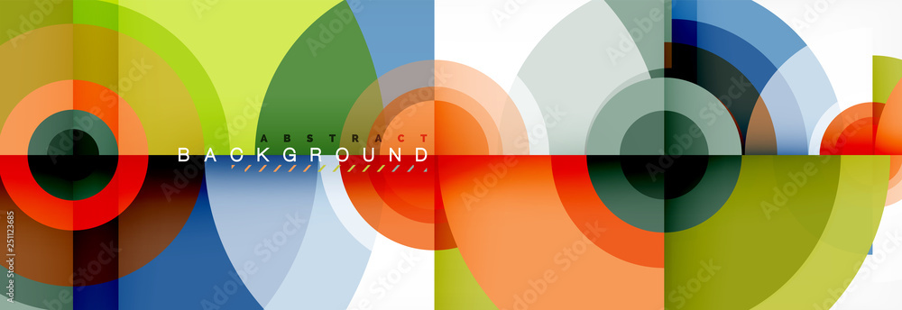 Obraz premium Vector circle composition, geometric minimal design illustration