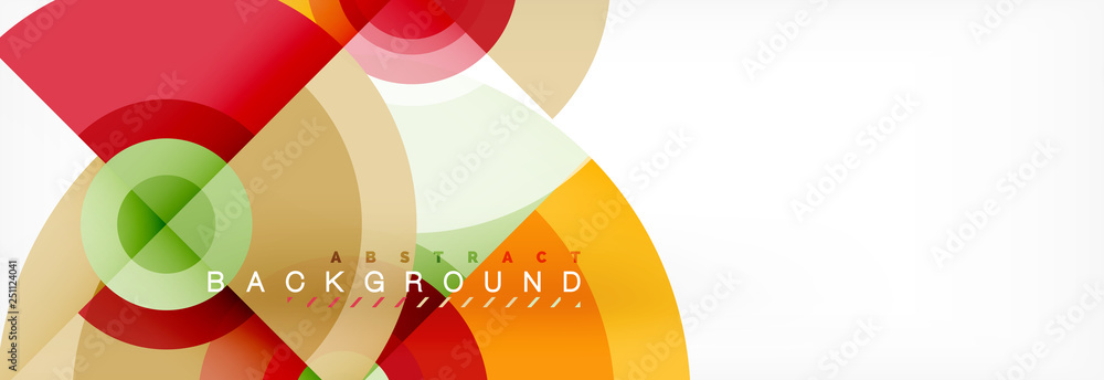 Obraz premium Vector circle composition, geometric minimal design illustration