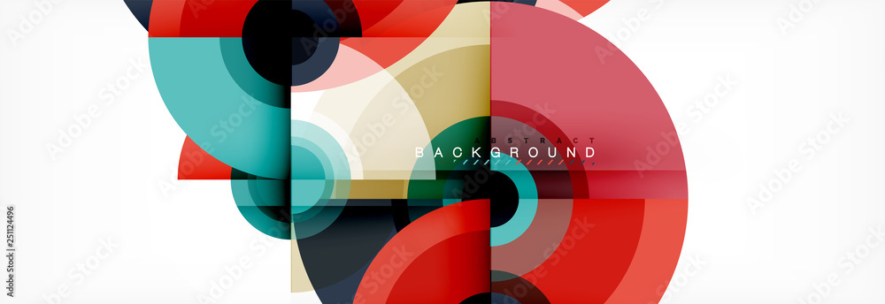 Vector circle composition, geometric minimal design illustration Vector circle composition, geometric minimal design illustration