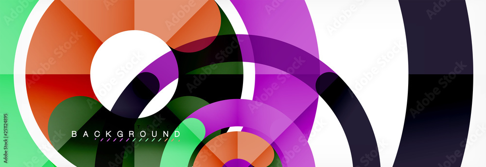 Fototapeta premium Circular lines design background