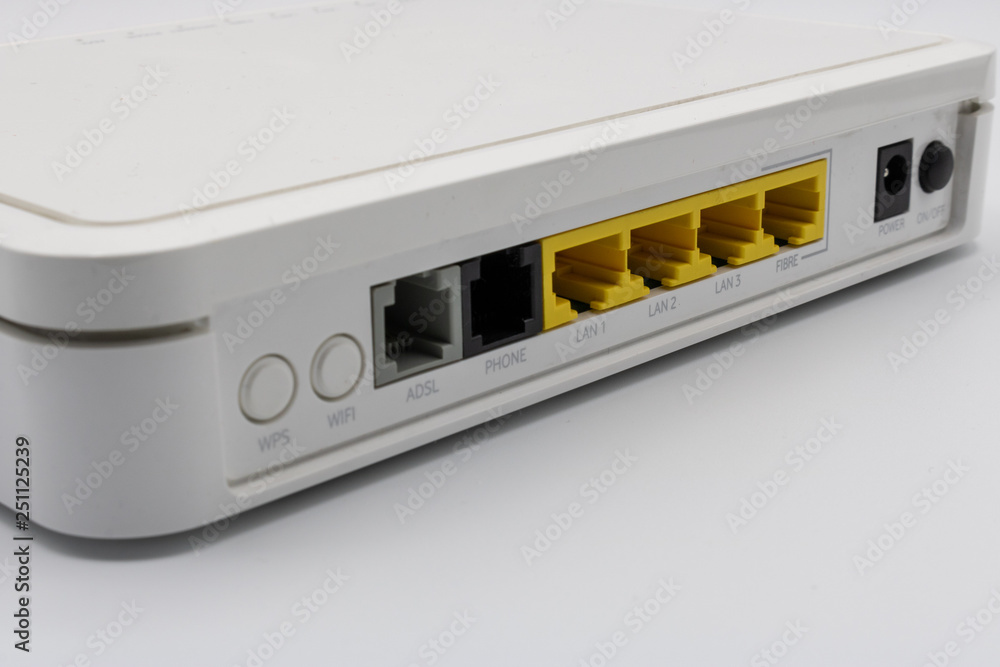 Concept of internet connection through switch, router, adsl, modem, hub, ... through ethernet network cables, rj45, ... Concept of internet connection through switch, router, adsl, modem, hub, ... through ethernet network cables, rj45, ...