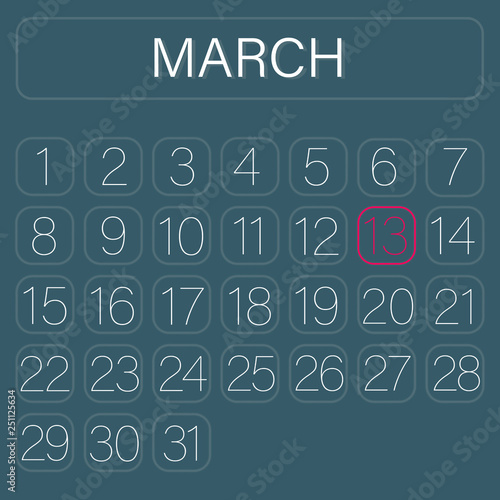 Wallpaper Mural Calender Page March 13 Torontodigital.ca