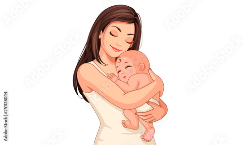 Happy young mother with her little cute baby 2