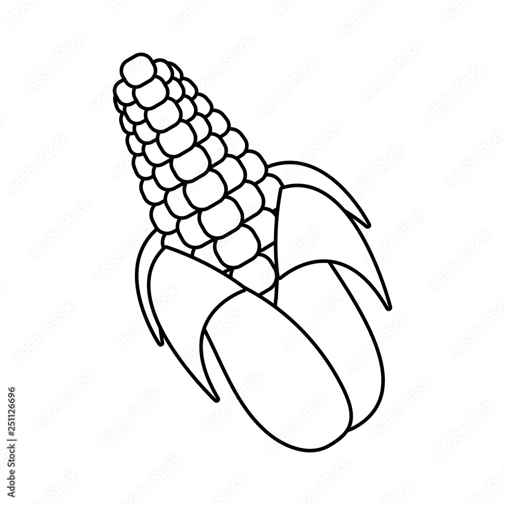food corn cartoon Stock Vector | Adobe Stock