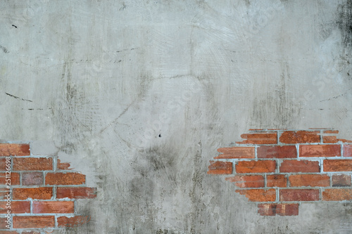 old brick wall with cracks texture background