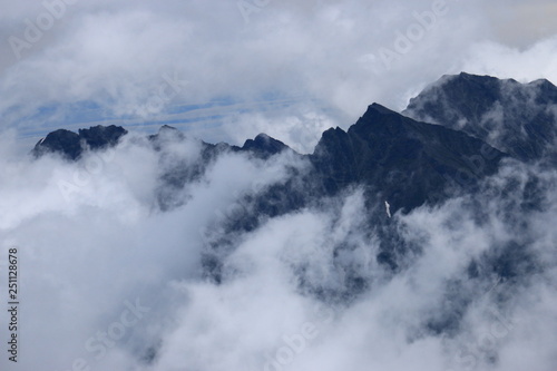 北アルプス三俣蓮華岳山頂からの景色 穂高連峰